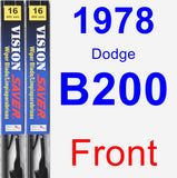 Front Wiper Blade Pack for 1978 Dodge B200 - Vision Saver