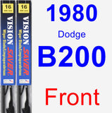 Front Wiper Blade Pack for 1980 Dodge B200 - Vision Saver