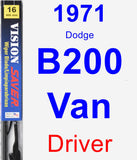 Driver Wiper Blade for 1971 Dodge B200 Van - Vision Saver