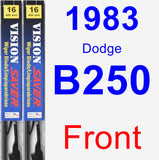 Front Wiper Blade Pack for 1983 Dodge B250 - Vision Saver