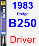 Driver Wiper Blade for 1983 Dodge B250 - Vision Saver