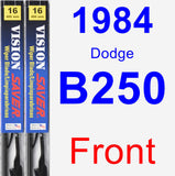 Front Wiper Blade Pack for 1984 Dodge B250 - Vision Saver