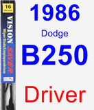 Driver Wiper Blade for 1986 Dodge B250 - Vision Saver