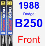 Front Wiper Blade Pack for 1988 Dodge B250 - Vision Saver