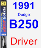 Driver Wiper Blade for 1991 Dodge B250 - Vision Saver