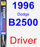 Driver Wiper Blade for 1996 Dodge B2500 - Vision Saver