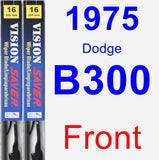 Front Wiper Blade Pack for 1975 Dodge B300 - Vision Saver