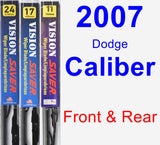 Front & Rear Wiper Blade Pack for 2007 Dodge Caliber - Vision Saver