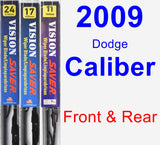 Front & Rear Wiper Blade Pack for 2009 Dodge Caliber - Vision Saver