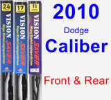 Front & Rear Wiper Blade Pack for 2010 Dodge Caliber - Vision Saver