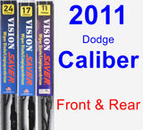 Front & Rear Wiper Blade Pack for 2011 Dodge Caliber - Vision Saver