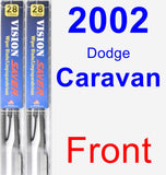 Front Wiper Blade Pack for 2002 Dodge Caravan - Vision Saver