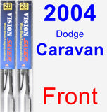 Front Wiper Blade Pack for 2004 Dodge Caravan - Vision Saver
