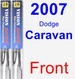 Front Wiper Blade Pack for 2007 Dodge Caravan - Vision Saver