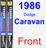 Front Wiper Blade Pack for 1986 Dodge Caravan - Vision Saver