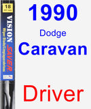 Driver Wiper Blade for 1990 Dodge Caravan - Vision Saver