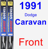 Front Wiper Blade Pack for 1991 Dodge Caravan - Vision Saver