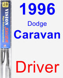 Driver Wiper Blade for 1996 Dodge Caravan - Vision Saver