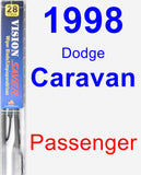 Passenger Wiper Blade for 1998 Dodge Caravan - Vision Saver
