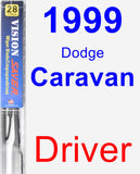 Driver Wiper Blade for 1999 Dodge Caravan - Vision Saver