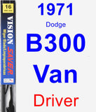 Driver Wiper Blade for 1971 Dodge B300 Van - Vision Saver