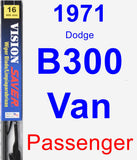 Passenger Wiper Blade for 1971 Dodge B300 Van - Vision Saver