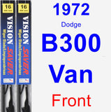 Front Wiper Blade Pack for 1972 Dodge B300 Van - Vision Saver