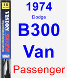 Passenger Wiper Blade for 1974 Dodge B300 Van - Vision Saver