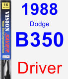 Driver Wiper Blade for 1988 Dodge B350 - Vision Saver