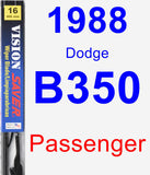 Passenger Wiper Blade for 1988 Dodge B350 - Vision Saver