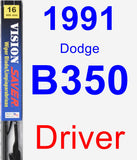 Driver Wiper Blade for 1991 Dodge B350 - Vision Saver