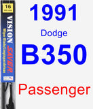 Passenger Wiper Blade for 1991 Dodge B350 - Vision Saver