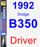 Driver Wiper Blade for 1992 Dodge B350 - Vision Saver