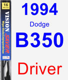 Driver Wiper Blade for 1994 Dodge B350 - Vision Saver