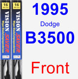 Front Wiper Blade Pack for 1995 Dodge B3500 - Vision Saver