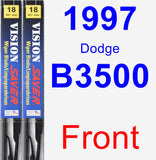 Front Wiper Blade Pack for 1997 Dodge B3500 - Vision Saver