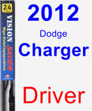 Driver Wiper Blade for 2012 Dodge Charger - Vision Saver