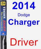 Driver Wiper Blade for 2014 Dodge Charger - Vision Saver