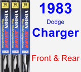 Front & Rear Wiper Blade Pack for 1983 Dodge Charger - Vision Saver