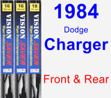 Front & Rear Wiper Blade Pack for 1984 Dodge Charger - Vision Saver