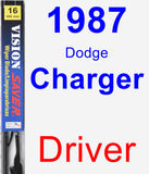 Driver Wiper Blade for 1987 Dodge Charger - Vision Saver