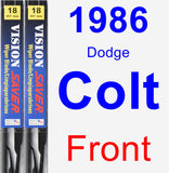 Front Wiper Blade Pack for 1986 Dodge Colt - Vision Saver