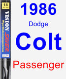 Passenger Wiper Blade for 1986 Dodge Colt - Vision Saver