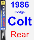 Rear Wiper Blade for 1986 Dodge Colt - Vision Saver