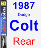 Rear Wiper Blade for 1987 Dodge Colt - Vision Saver