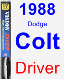 Driver Wiper Blade for 1988 Dodge Colt - Vision Saver