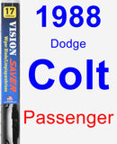 Passenger Wiper Blade for 1988 Dodge Colt - Vision Saver