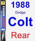 Rear Wiper Blade for 1988 Dodge Colt - Vision Saver