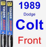 Front Wiper Blade Pack for 1989 Dodge Colt - Vision Saver