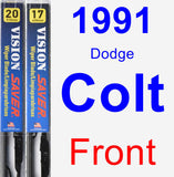 Front Wiper Blade Pack for 1991 Dodge Colt - Vision Saver